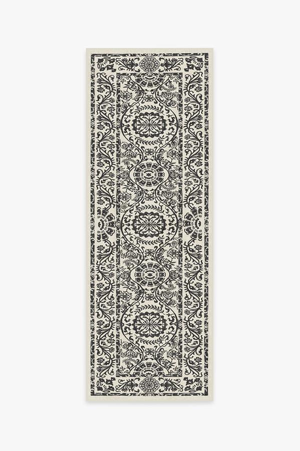 Delphina Black & White Rug 2.5'x7' | Stain-Resistant
