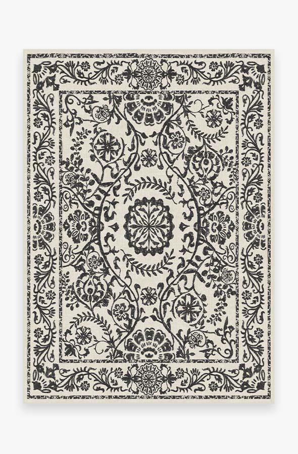Delphina Black & White Rug 5'x7' | Stain-Resistant