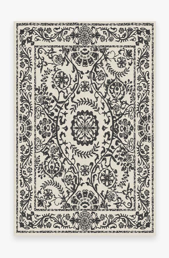 Delphina Black & White Rug 6'x9' | Stain-Resistant