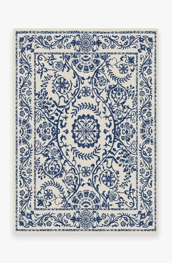 Delphina Delft Blue Rug 5'x7' | Stain-Resistant