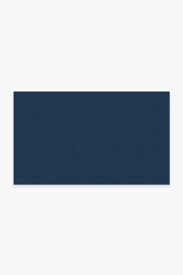 Outdoor Denim Solid Indigo Blue Rug 3'x5' | Stain-Resistant