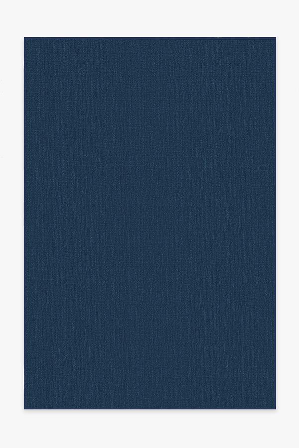 Outdoor Denim Solid Indigo Blue Rug 6'x9' | Stain-Resistant