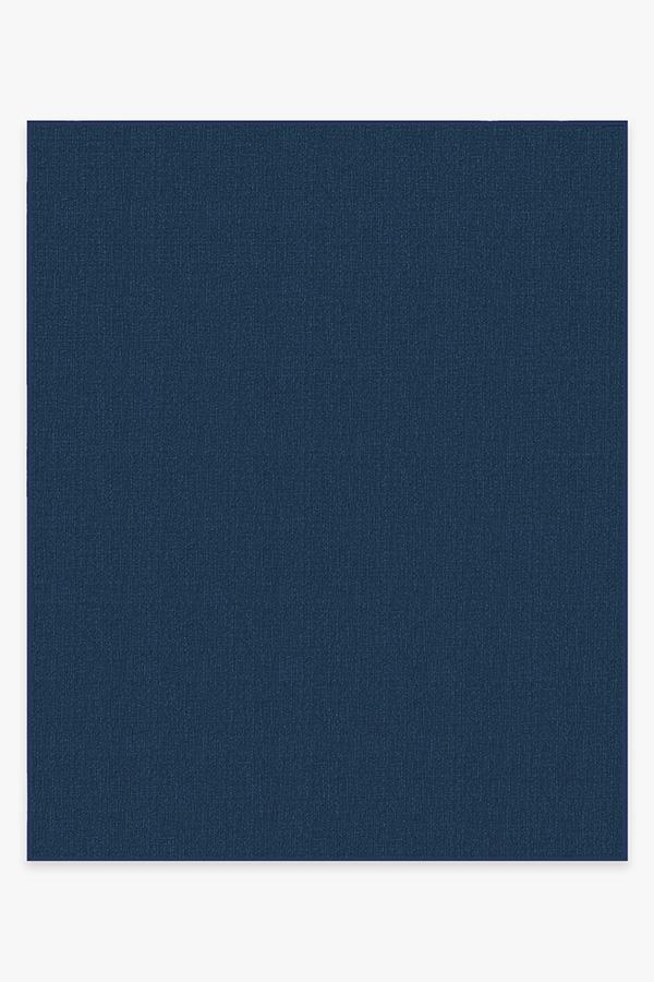 Outdoor Denim Solid Indigo Blue Rug 8'x10' | Stain-Resistant