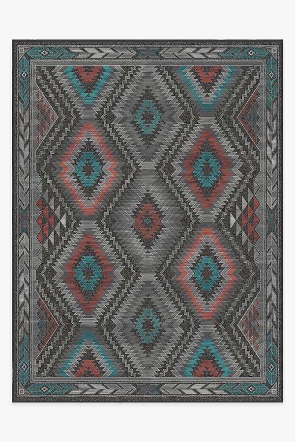 Dessa Diamond Charcoal Rug 9'x12' | Stain-Resistant