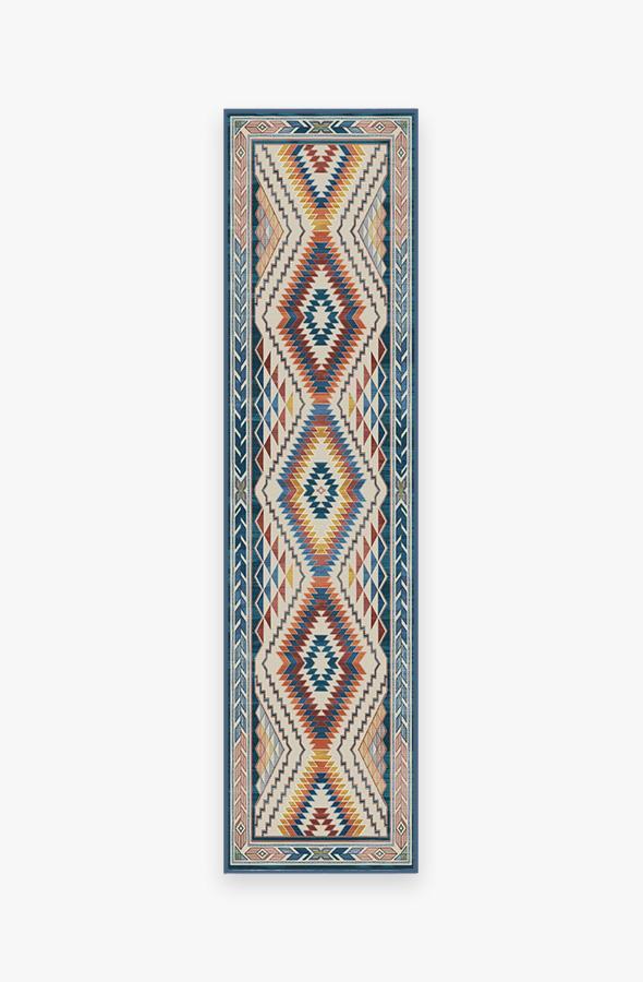 Dessa Diamond Polychrome Rug 2.5'x10' | Stain-Resistant