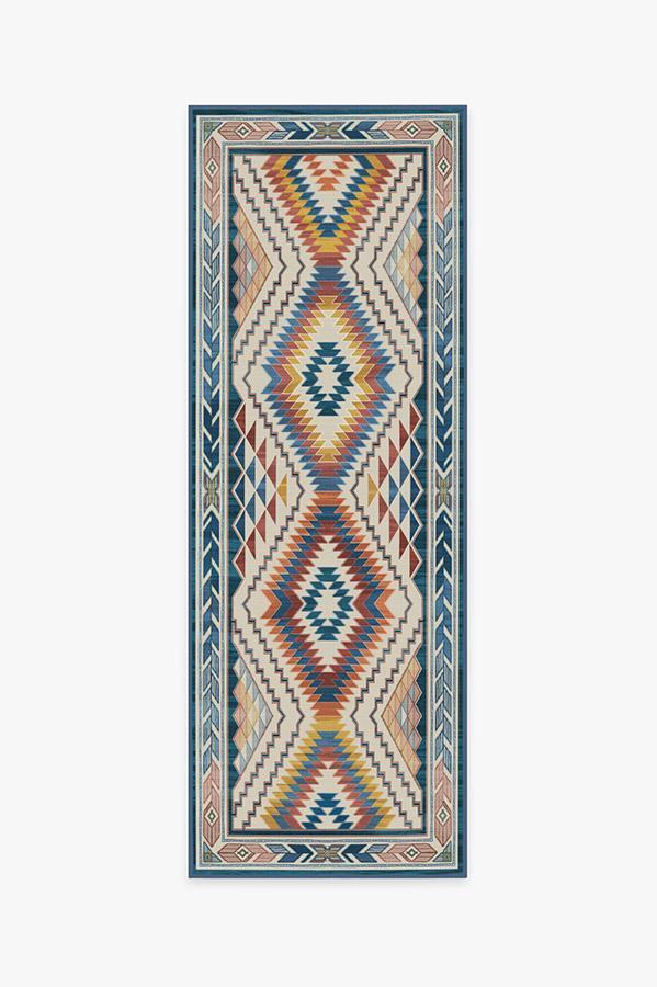 Dessa Diamond Polychrome Rug 2.5'x7' | Stain-Resistant