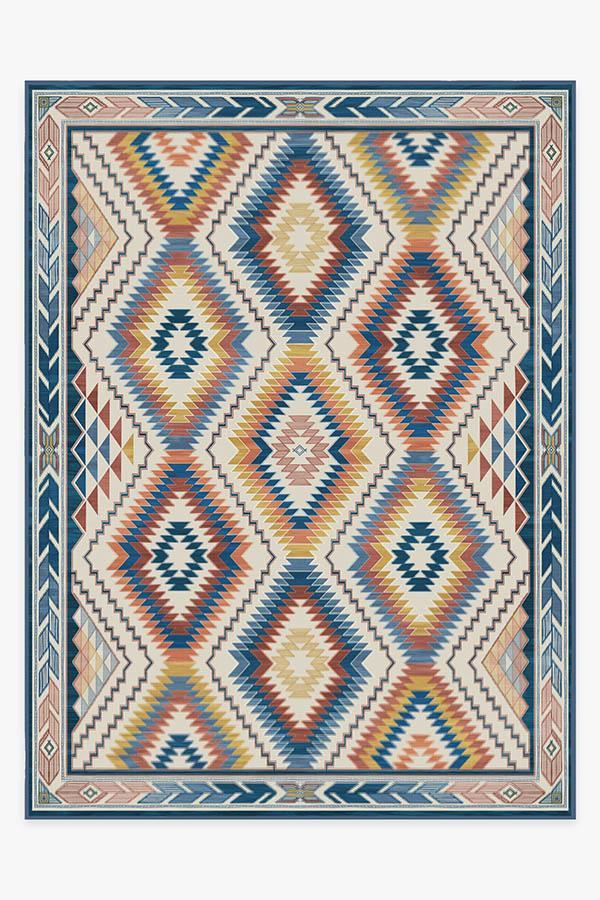 Dessa Diamond Polychrome Rug 9'x12' | Stain-Resistant