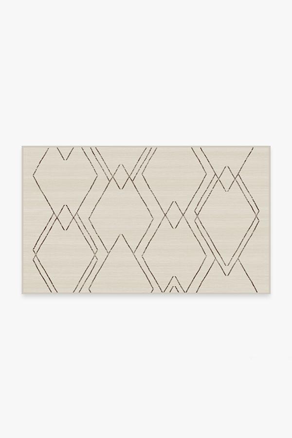 Diamond Dalia Beige Ivory Rug 3'x5' | Stain-Resistant