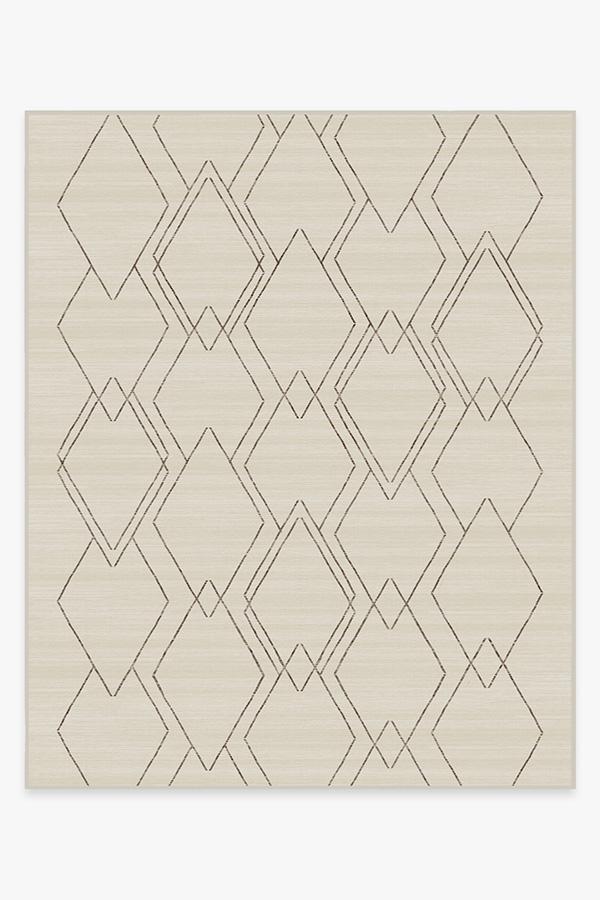 Diamond Dalia Beige Ivory Rug 8'x10' | Stain-Resistant