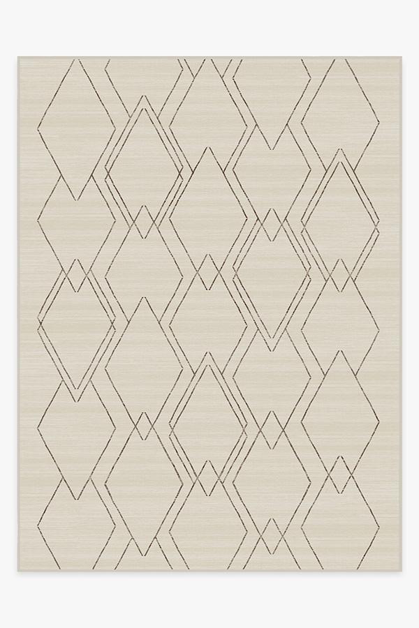 Diamond Dalia Beige Ivory Rug 9'x12' | Stain-Resistant