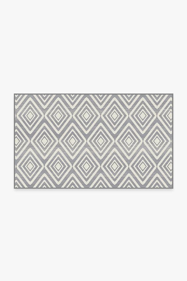 Diamond Grey Rug 3'x5' | Stain-Resistant