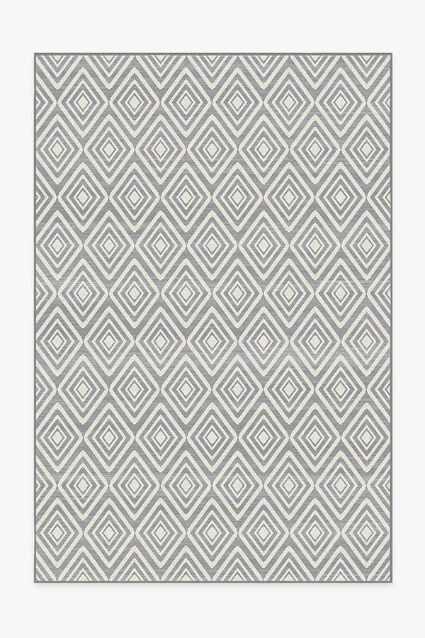 Diamond Grey Rug 6'x9' | Stain-Resistant