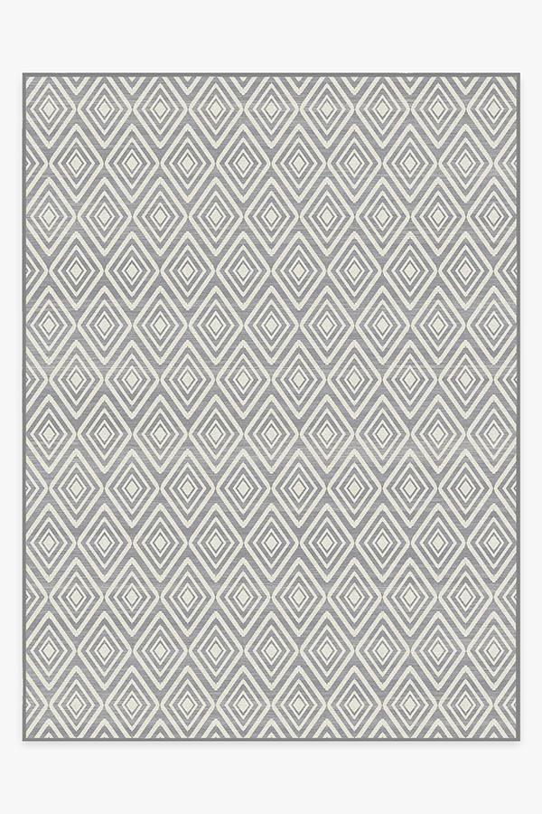 Diamond Grey Rug 9'x12' | Stain-Resistant