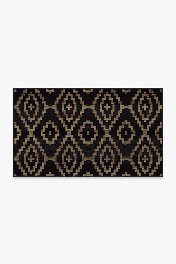 Diamond Trellis Black Rug 3'x5' | Stain-Resistant