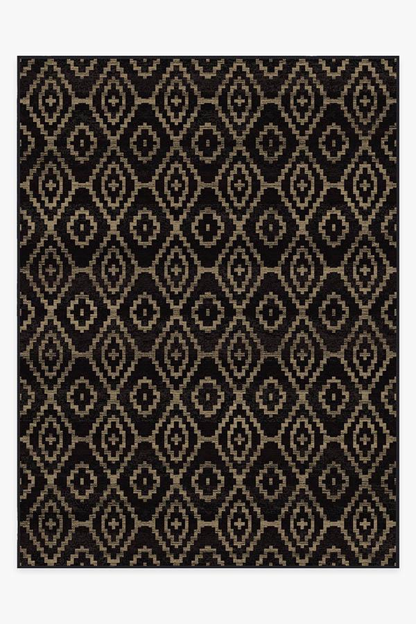 Diamond Trellis Black Rug 9'x12' | Stain-Resistant