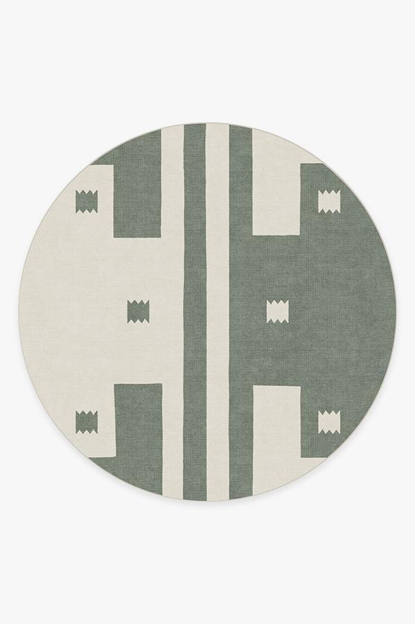 Domo Sage Rug 8' Round | Stain-Resistant