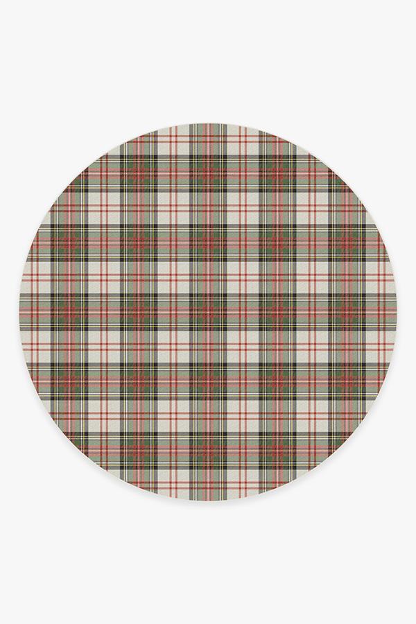 Dress Stewart Tartan Rug 8' Round | Stain-Resistant