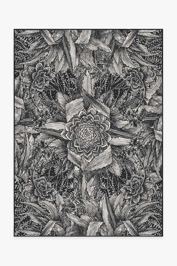 Echeveria Black Rug 5'x7' | Stain-Resistant