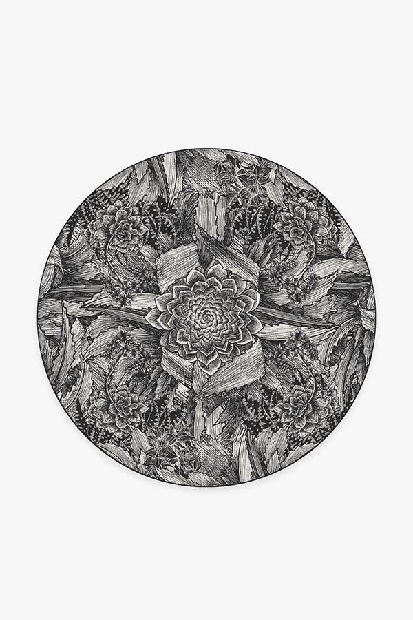 Echeveria Black Rug 6' Round | Stain-Resistant
