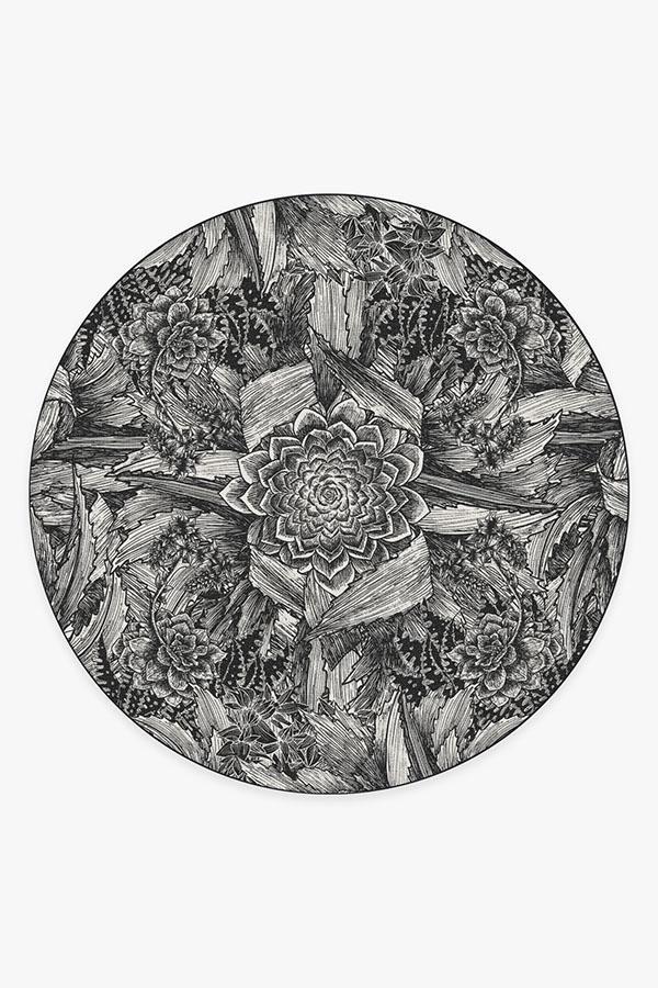 Echeveria Black Rug 8' Round | Stain-Resistant