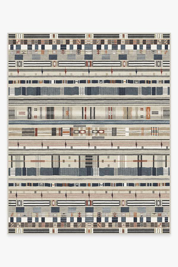 Effia Blue Rug 8'x10' | Stain-Resistant