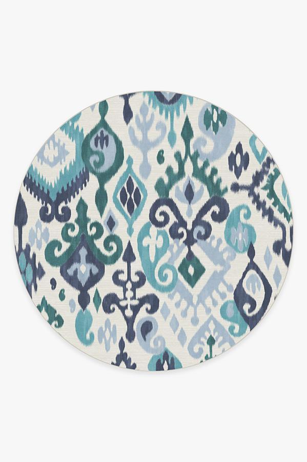 Eisley Teal Rug 8' Round | Stain-Resistant