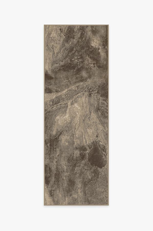 Emperador Marble Rug 2.5'x7' | Stain-Resistant