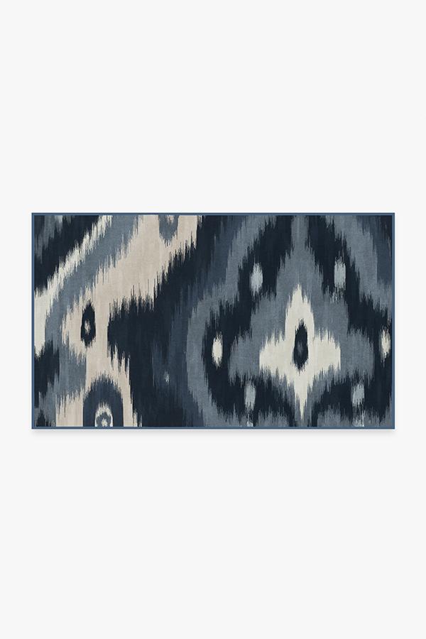 Endah Blue Rug 3'x5' | Stain-Resistant
