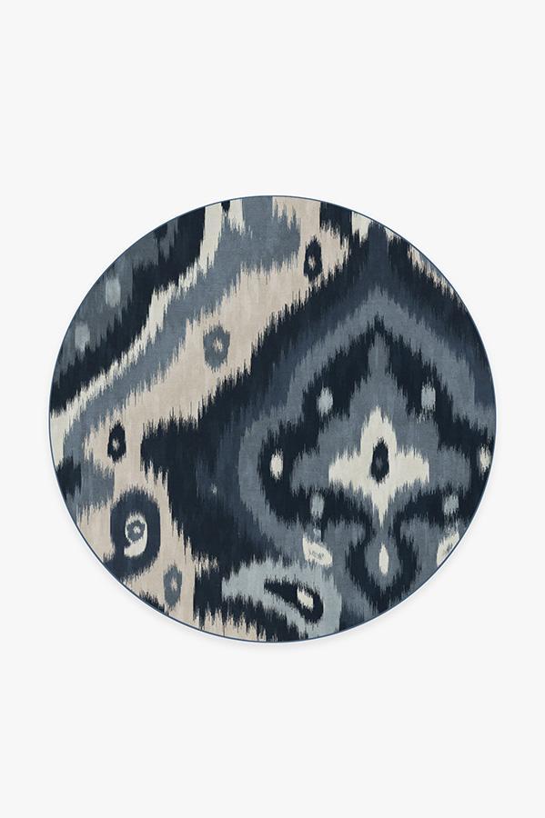 Endah Blue Rug 6' Round | Stain-Resistant