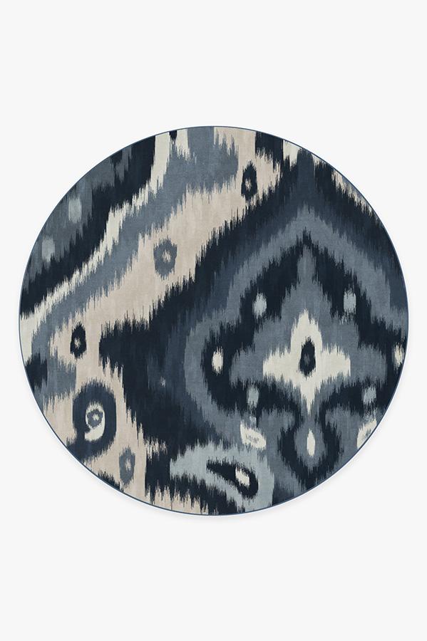 Endah Blue Rug 8' Round | Stain-Resistant