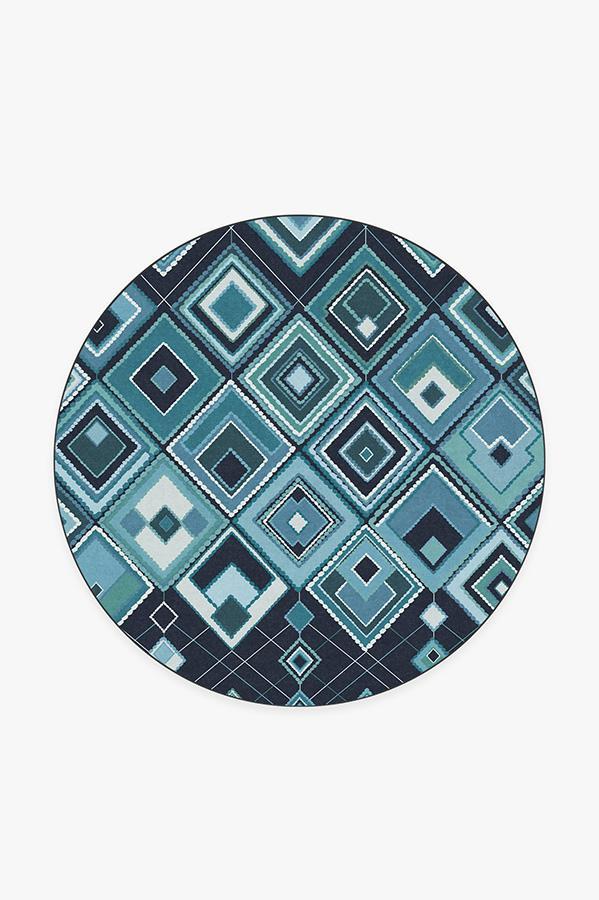 Esra Midnight Rug 6' Round | Stain-Resistant