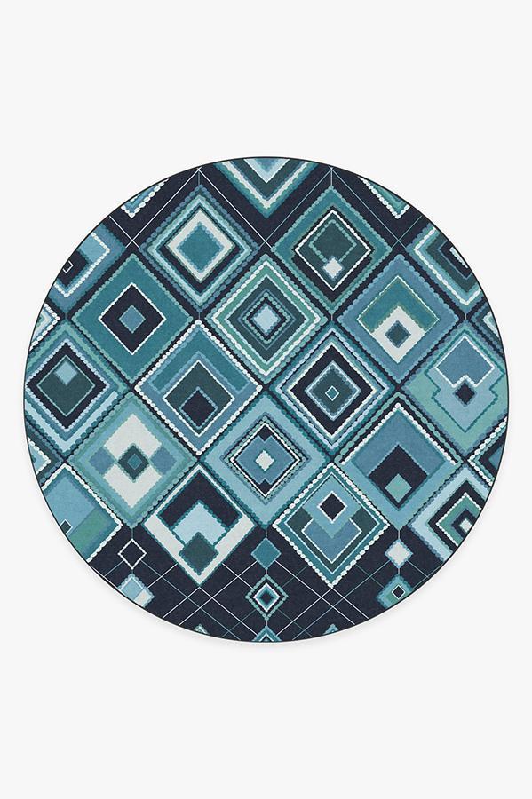 Esra Midnight Rug 8' Round | Stain-Resistant