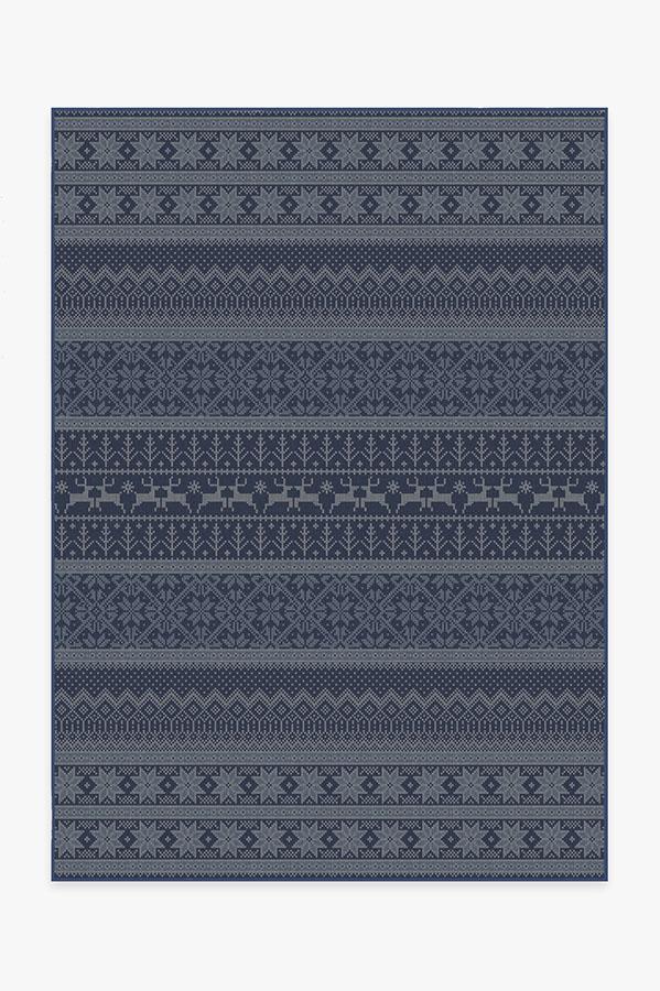 Fair Isle Blue Rug 5'x7' | Stain-Resistant