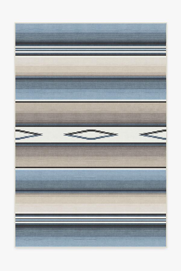 Falsa Stripes Blue Rug 6'x9' | Stain-Resistant
