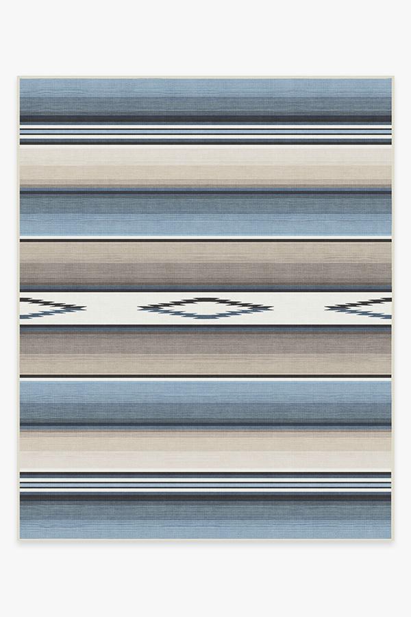 Falsa Stripes Blue Rug 8'x10' | Stain-Resistant