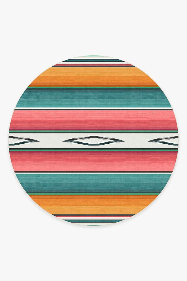 Falsa Stripes Polychrome Rug 8' Round | Stain-Resistant