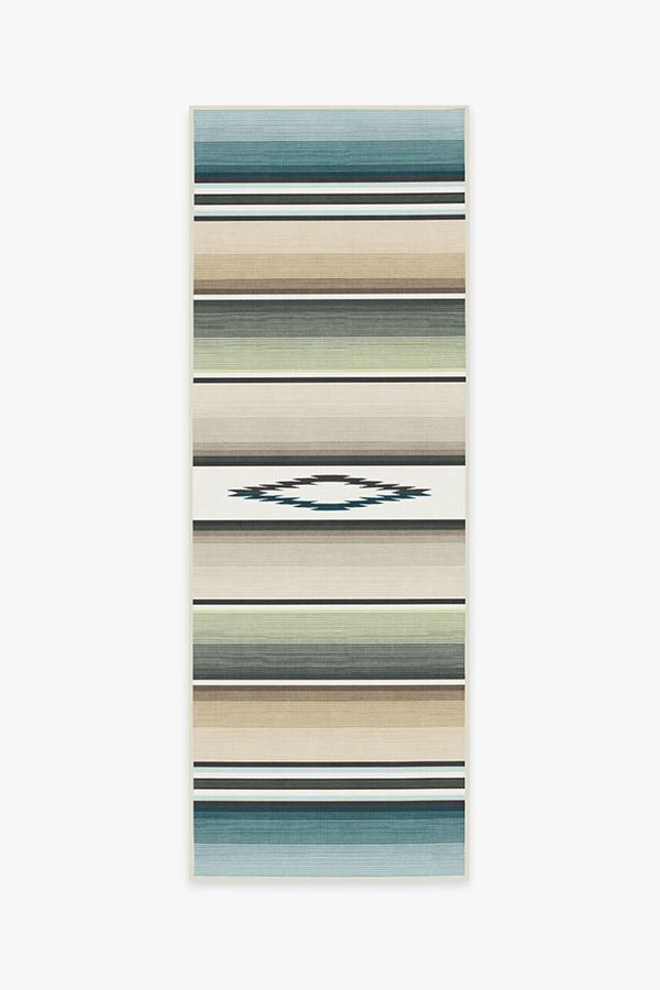 Falsa Stripes Sage Rug 2.5'x7' | Stain-Resistant