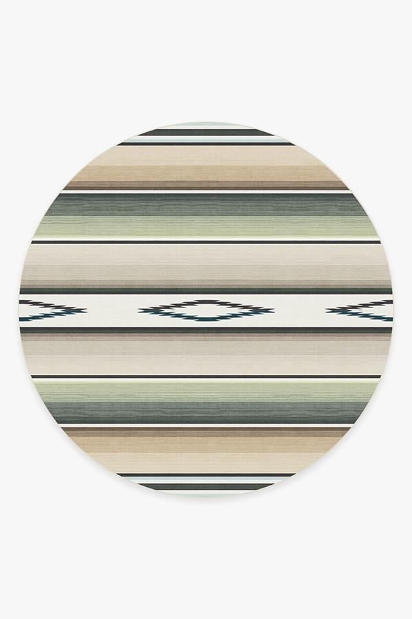 Falsa Stripes Sage Rug 8' Round | Stain-Resistant