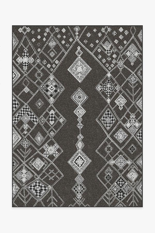 Farah Charcoal Rug 5'x7' | Stain-Resistant