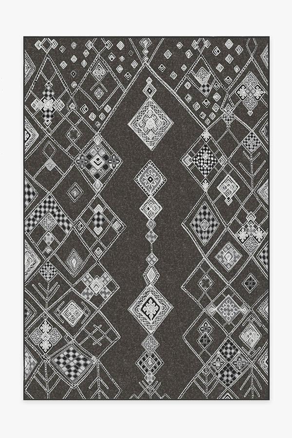 Farah Charcoal Rug 6'x9' | Stain-Resistant