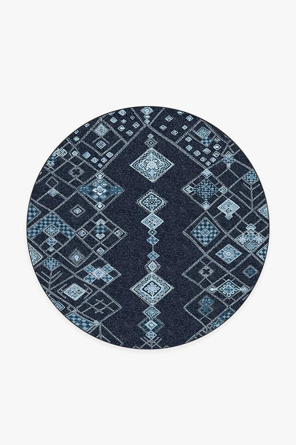 Farah Midnight Rug 6' Round | Stain-Resistant