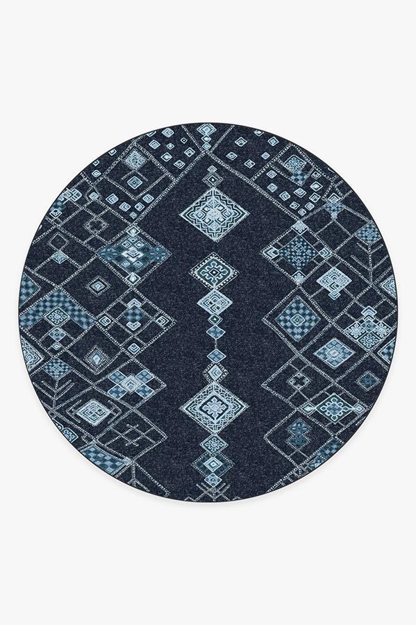 Farah Midnight Rug 8' Round | Stain-Resistant