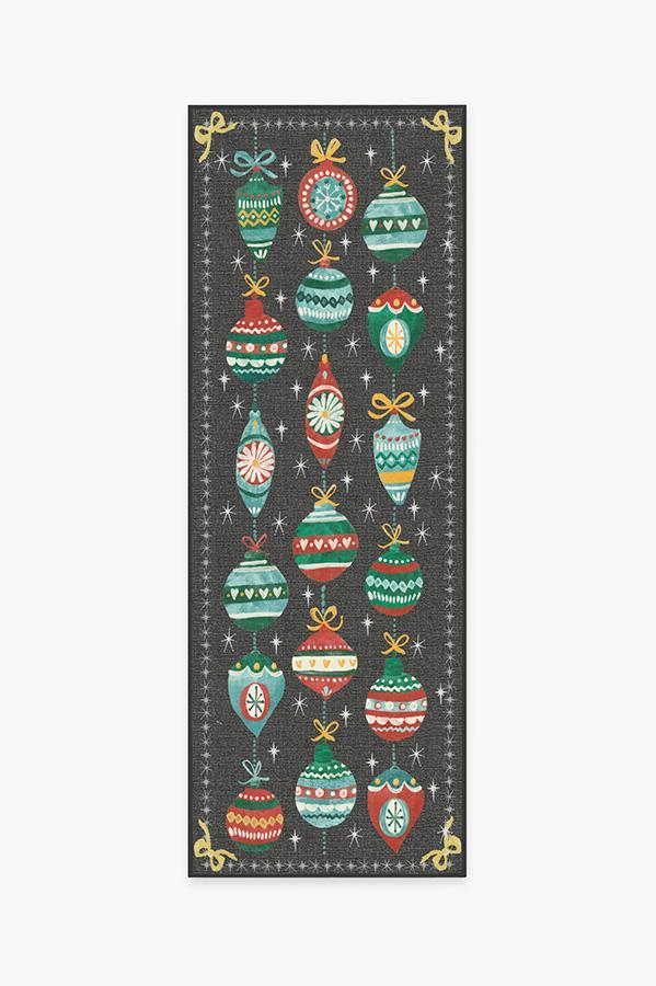Festive Garland Multicolor Rug 2.5'x7' | Stain-Resistant