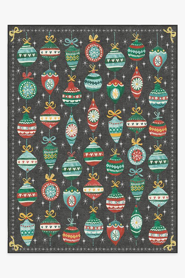 Festive Garland Multicolor Rug 9'x12' | Stain-Resistant