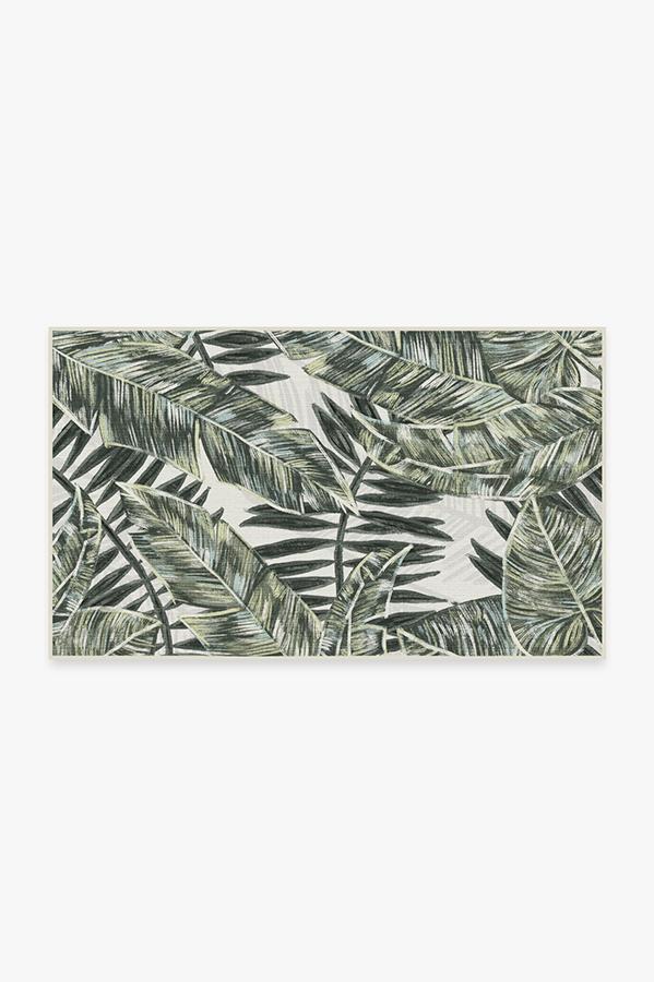 Outdoor Filifera Palm Green Rug 3'x5' | Stain-Resistant