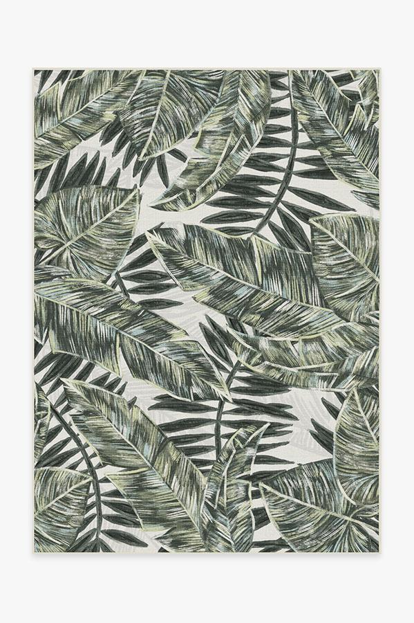 Outdoor Filifera Palm Green Rug 5'x7' | Stain-Resistant