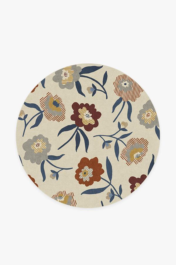 Fleur Margaritte Amari Rug 6' Round | Stain-Resistant