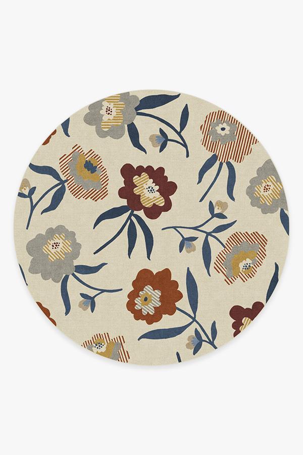 Fleur Margaritte Amari Rug 8' Round | Stain-Resistant