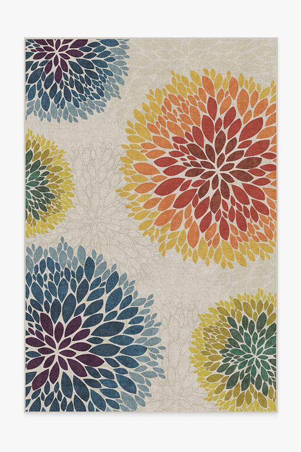 Floral Medallion Multicolor Rug 6'x9' | Stain-Resistant
