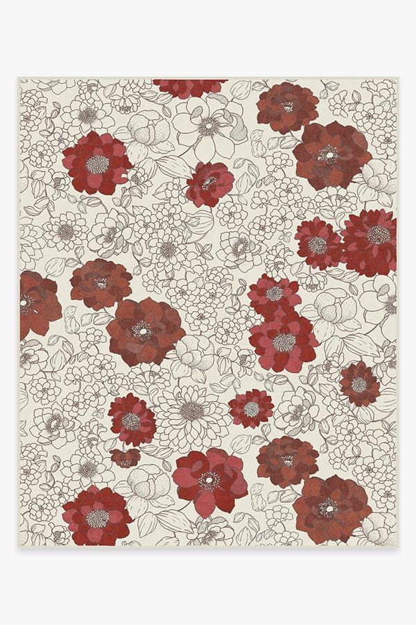 Floret Ruby Rug 8'x10' | Stain-Resistant